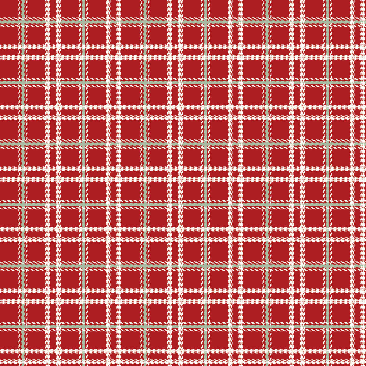 Mistletoe & Holly Barn Red Plaid
