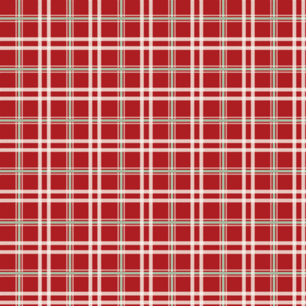 Mistletoe & Holly Barn Red Plaid