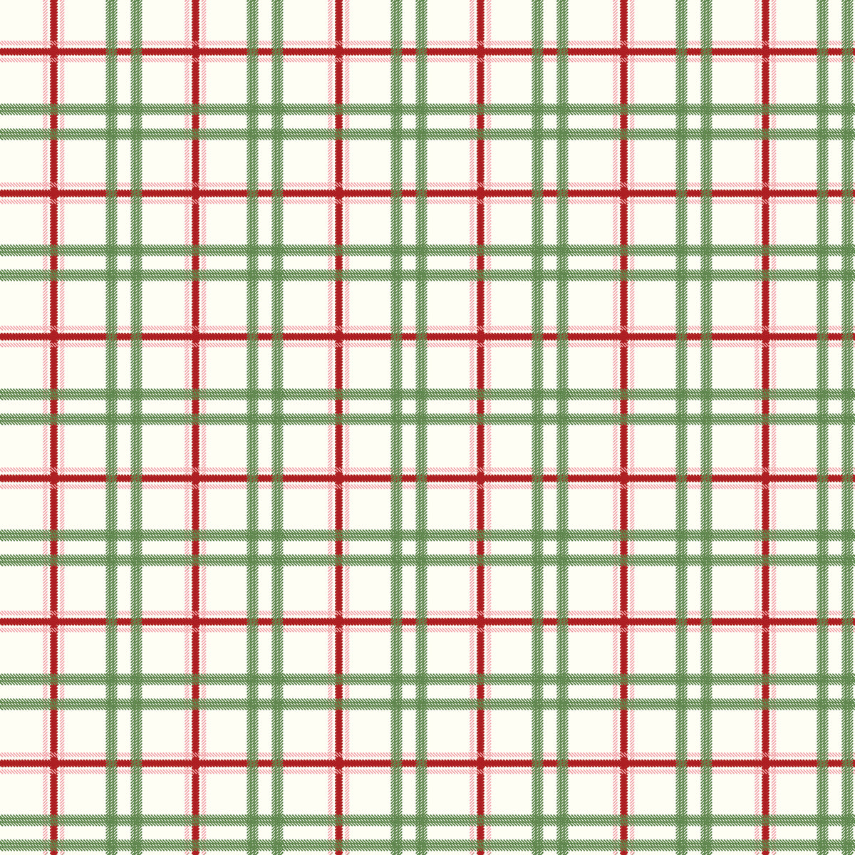 Mistletoe & Holly Cloud Plaid