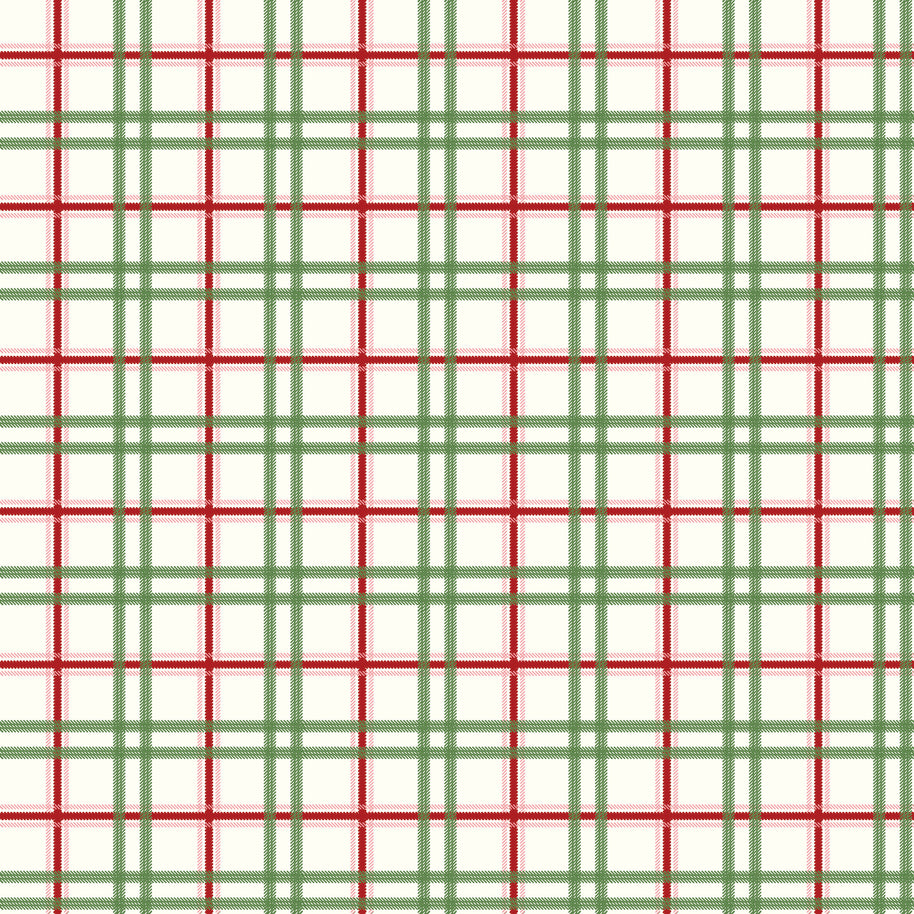 Mistletoe & Holly Cloud Plaid