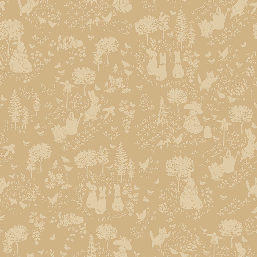 CD17251Tan Tonal Peter Rabbit™ and Benjamin Bunny™ 1/2m