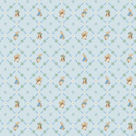 CD17254Blue Lattice Peter Rabbit™ and Benjamin Bunny™ 1/2m