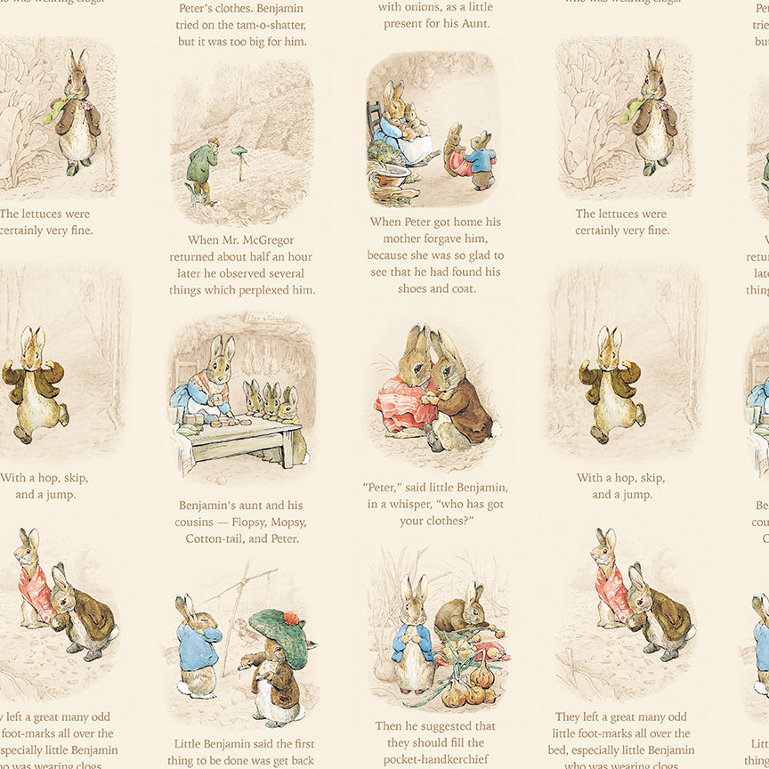 CD17252Cream Story Time Peter Rabbit™ and Benjamin Bunny™ 1/2m