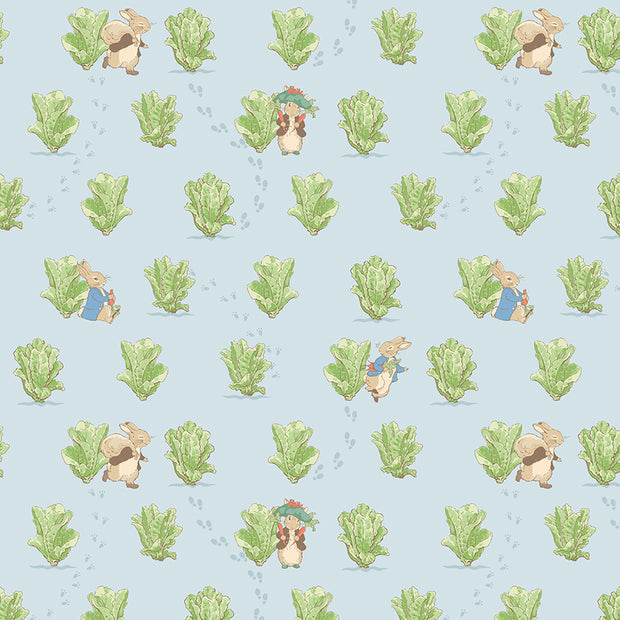 CD17253Blue Lettuce Patch, Peter Rabbit™ and Benjamin Bunny™ 1/2m