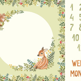 Northcott Fabrics - Woodland Babes Panel