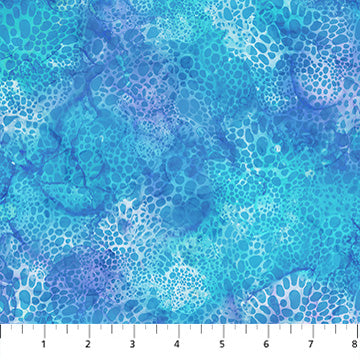 Coral Reef DP28880-44 Blue by Deborah Edwards and Melanie Samra for Northcott Fabrics 1/2m