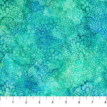 Coral Reef DP28880-66 Turquoise by Deborah Edwards and Melanie Samra for Northcott Fabrics 1/2m