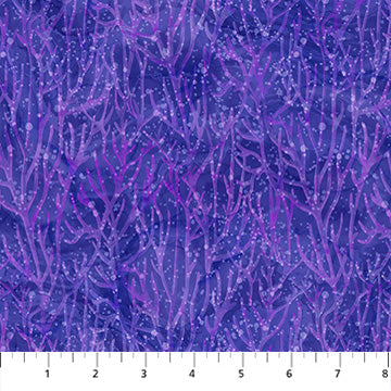 Coral Reef DP28882-86 Purple by Deborah Edwards and Melanie Samra for Northcott Fabrics 1/2m