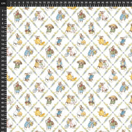 DP29008-10 Diamond Grid White, Country Mouse by Deborah Edwards 1/2m