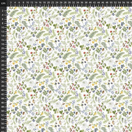 DP29009-10 Floral Fern Toss White, Country Mouse by Deborah Edwards 1/2m
