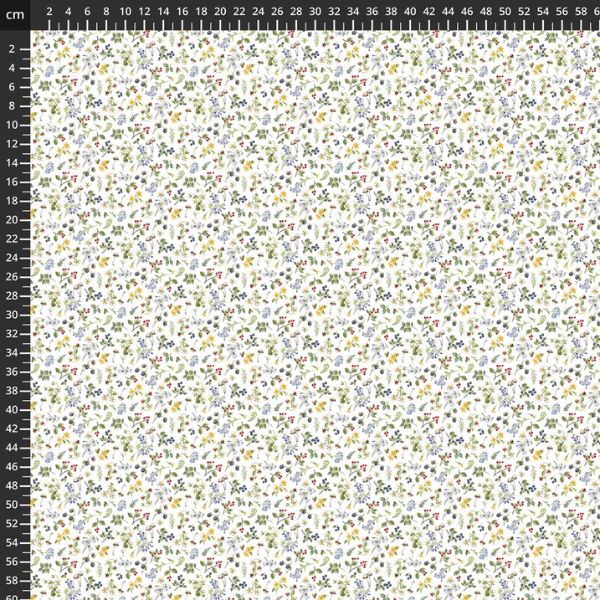 DP29010-10 Small Floral Toss White, Country Mouse by Deborah Edwards 1/2m