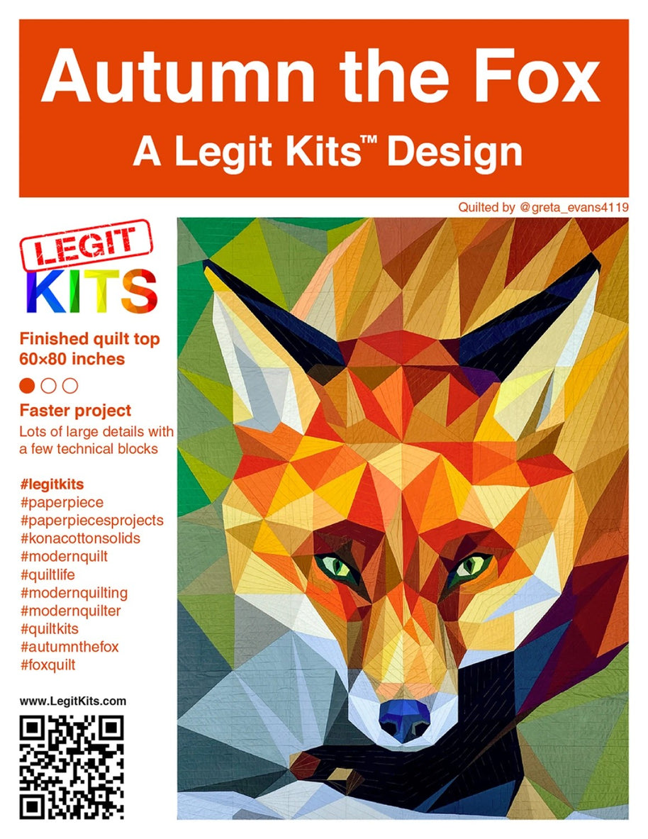 LK-PT001 Autumn Fox Foundation Paper Pieced Pattern