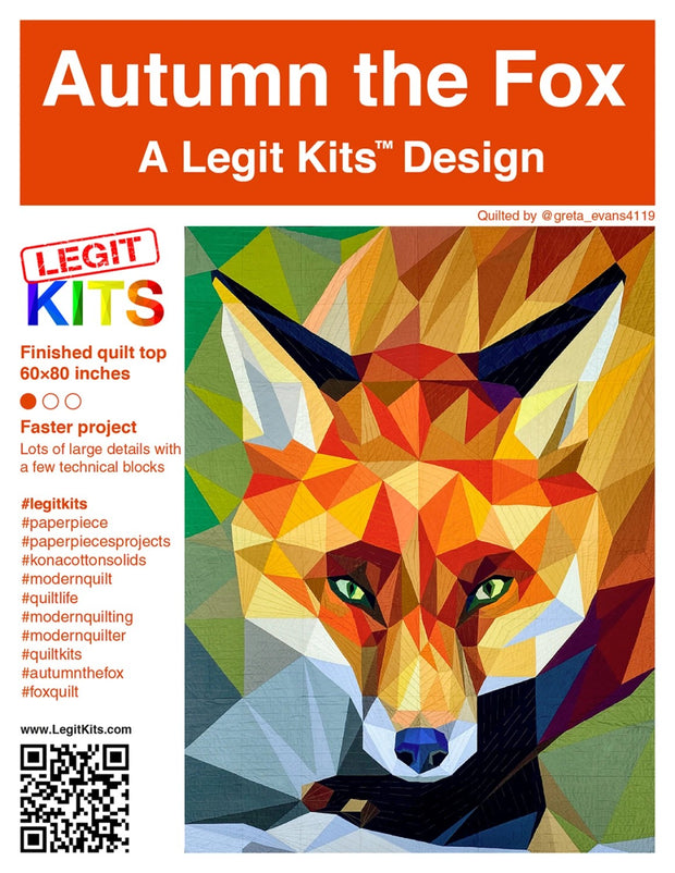 LK-PT001 Autumn Fox Foundation Paper Pieced Pattern