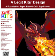 LK-PT037 Toasty The Dragon Foundation Paper Pieced Pattern
