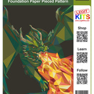 LK-PT079-LY Wasabi The Dragon Foundation Paper Pieced Pattern