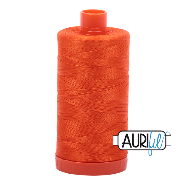 Aurifil 50wt Cotton Thread - 1104 Neon Orange 1300m