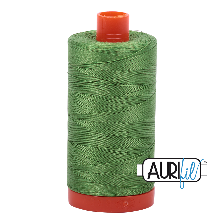 Aurifil 50wt Cotton Thread - 1114 Grass Green 1300m