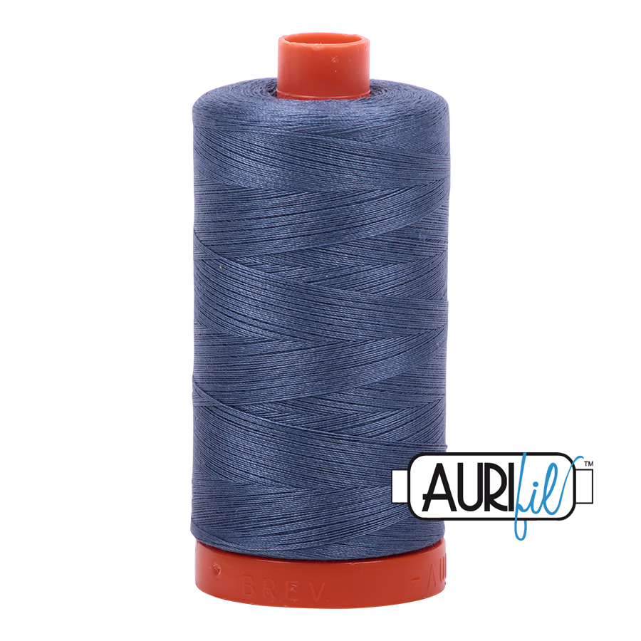 Aurifil 50wt Cotton Thread - 1248 Dark Grey Blue 1300m
