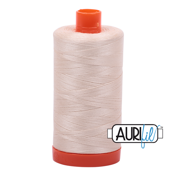 Aurifil 50wt Cotton Thread - 2000 Light Sand 1300m