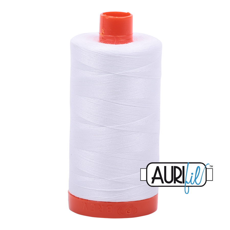 Aurifil 50wt Cotton Thread - 2024 White 1300m