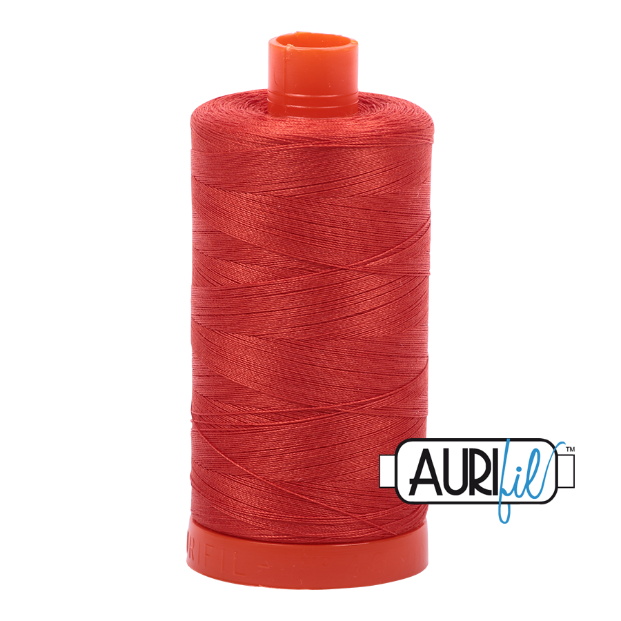 Aurifil 50wt Cotton Thread - 2245 Red Orange 1300m