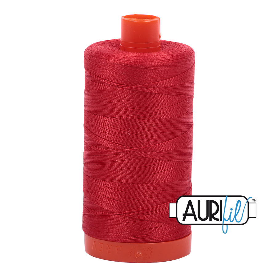 Aurifil 50wt Cotton Thread - 2265 Lobster Red 1300m