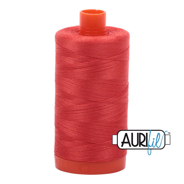 Aurifil 50wt Cotton Thread - 2277 Light Red Orange 1300m