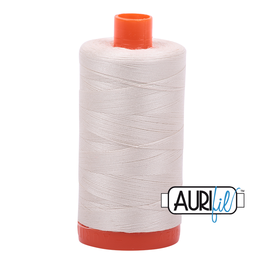 Aurifil 50wt Cotton Thread - 2309 Silver White 1300m