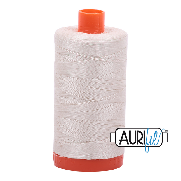 Aurifil 50wt Cotton Thread - 2309 Silver White 1300m
