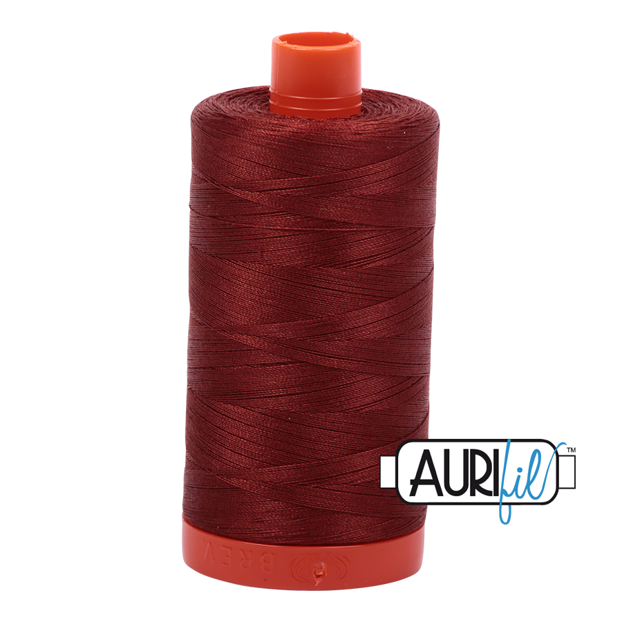 Aurifil 50wt Cotton Thread - 2355 Rust 1300m