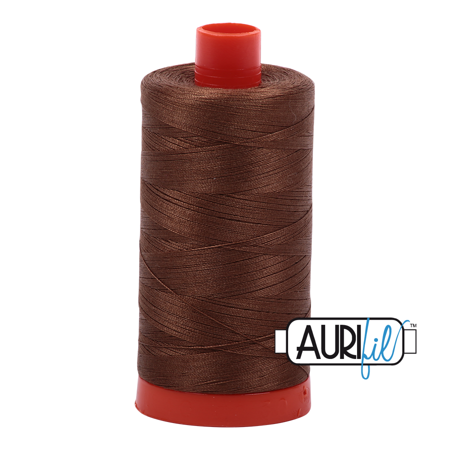 Aurifil 50wt Cotton Thread - 2372 Dark Antique Gold 1300m