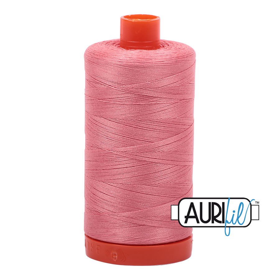 Aurifil 50wt Cotton Thread - 2435 Peachy Pink 1300m
