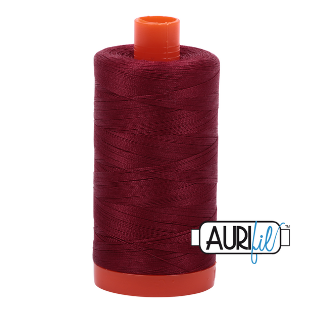 Aurifil 50wt Cotton Thread - 2460 Dark Carmine Red 1300m