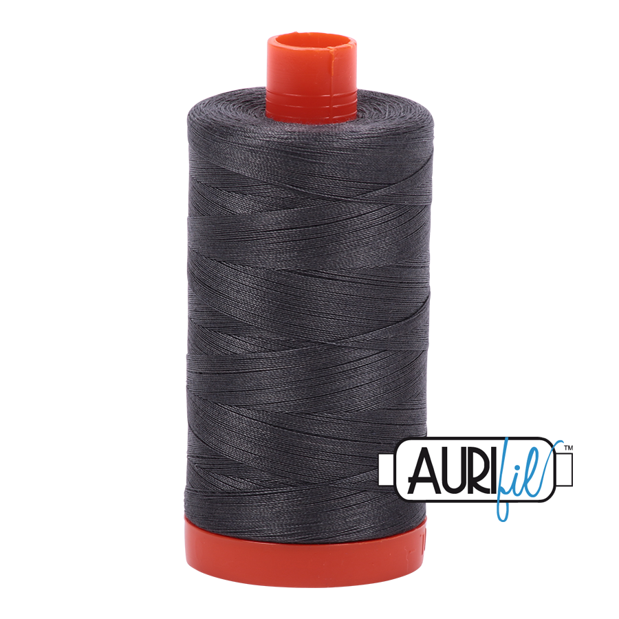 Aurifil 50wt Cotton Thread - 2630 Dark Pewter 1300m