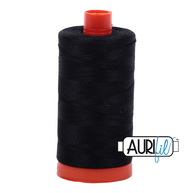Aurifil 50wt Cotton Thread - 2692 Black 1300m