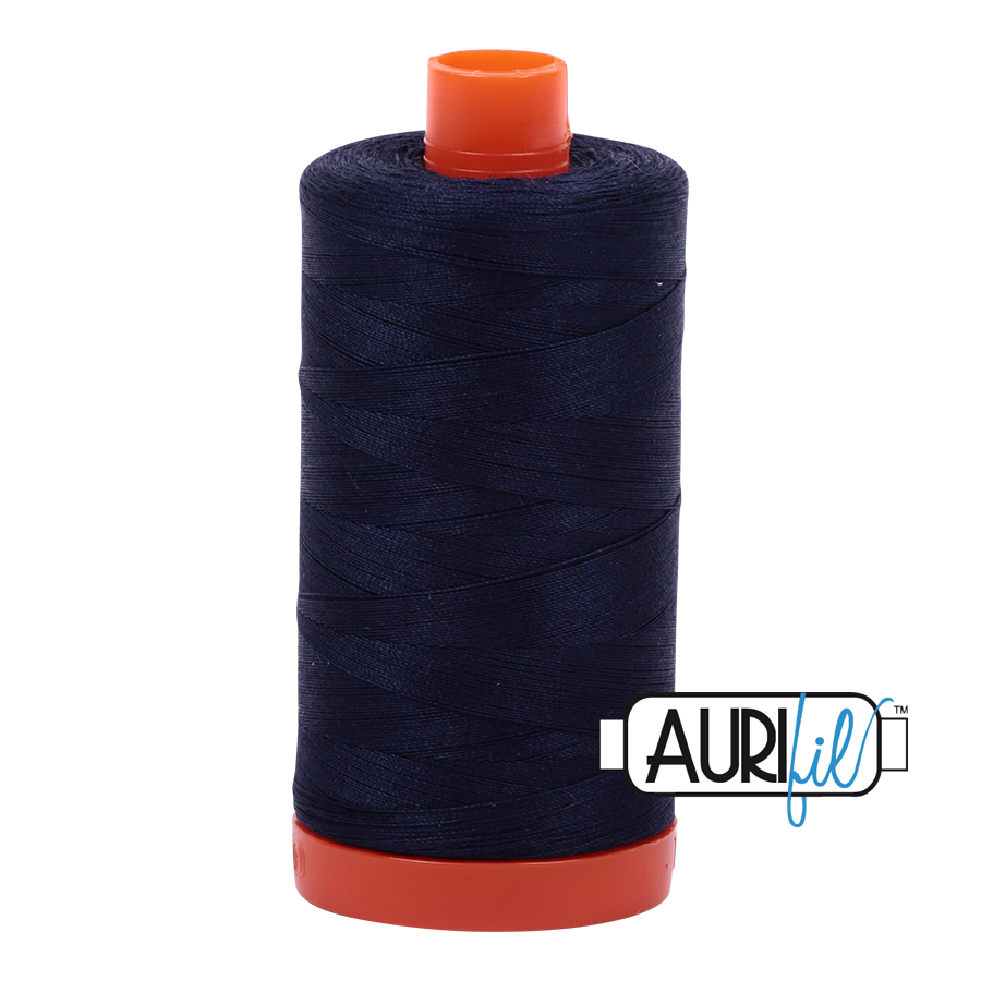 Aurifil 50wt Cotton Thread - 2785 Very Dark Navy 1300m