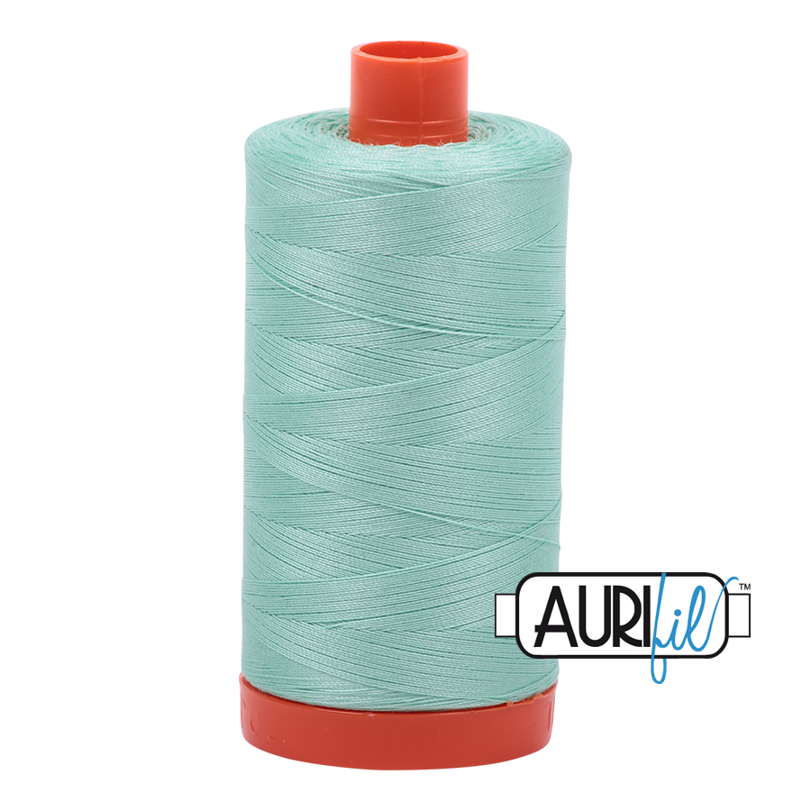 Aurifil 50wt Cotton Thread - 2835 Medium Mint 1300m
