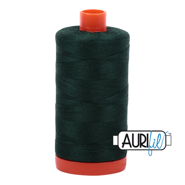 Aurifil 50wt Cotton Thread - 4026 Forest Green 1300m