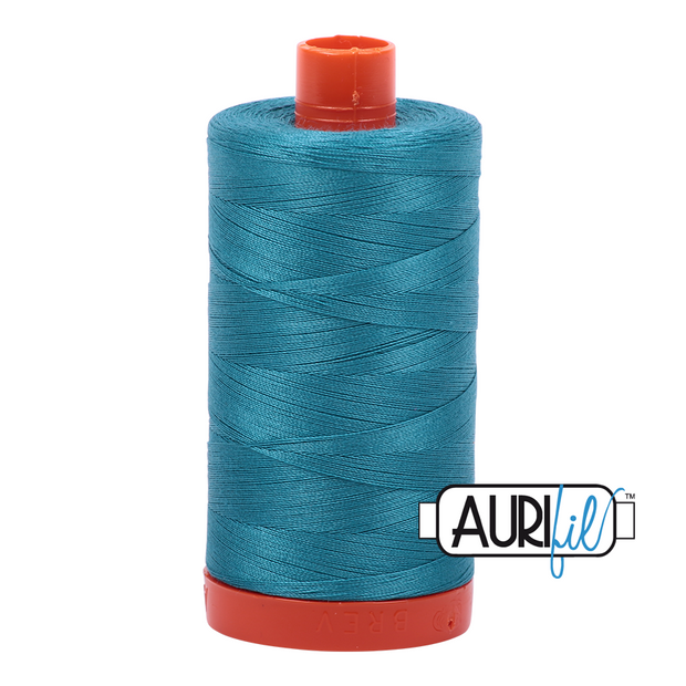 Aurifil 50wt Cotton Thread - 4182 Dark Turquoise 1300m