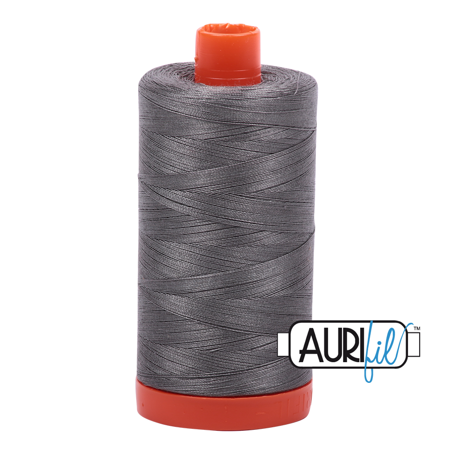 Aurifil 50wt Cotton Thread - 5004 Grey Smoke 1300m