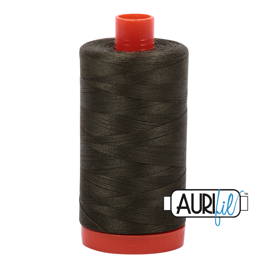 Aurifil 50wt Cotton Thread - 5012 Dark Green 1300m