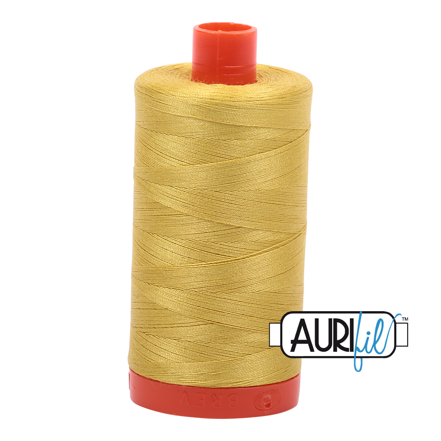 Aurifil 50wt Cotton Thread - 5015 Gold Yellow 1300m