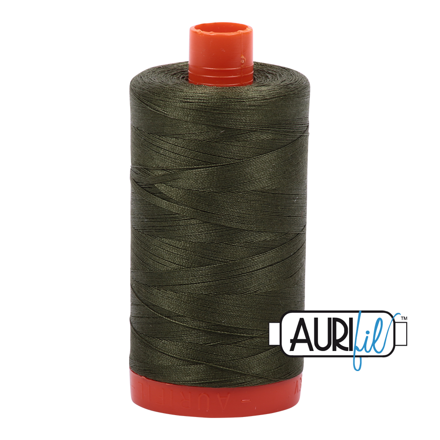 Aurifil 50wt Cotton Thread - 5023 Medium Green 1300m