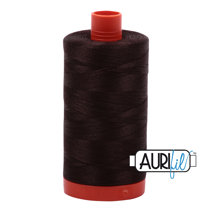 Aurifil 50wt Cotton Thread - 5024 Dark Brown 1300m