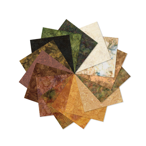 Autumn Batiks 15 Fat Quarter Bundle by Hoffman Fabrics