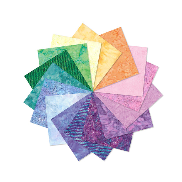 Spring Batiks 15 Fat Quarter Bundle by Hoffman Fabrics