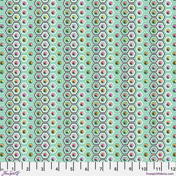 Pre-Order Now PPWTP280.Sweetmint Hex Box, Prince Charming Déjà Vu by Tula Pink 1/2m