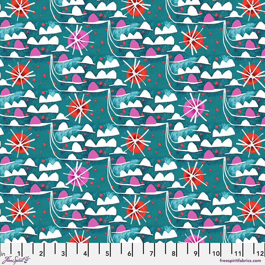 PWES044.Teal Waves, Colori by Estè MacLeod 1/2m