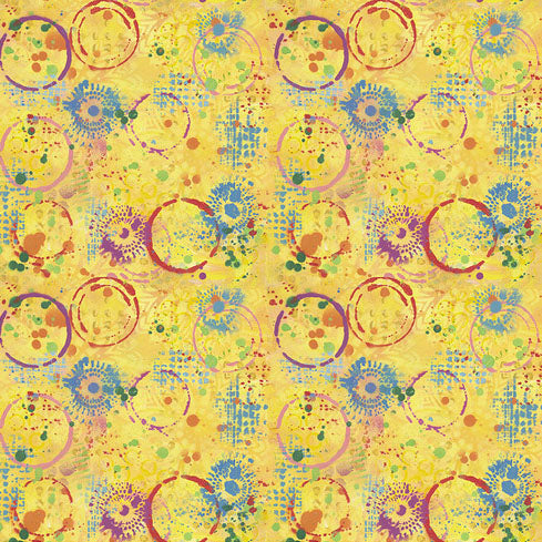 Pizzazz - Graffiti - Lemon 1/2m