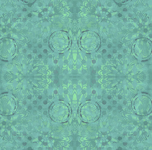 Pizzazz - Medallions - Aquamarine 1/2m